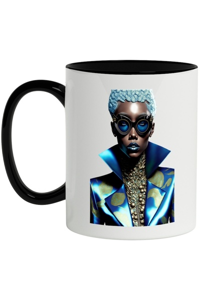 INOVATIX Cana alba personalizata, Femeie Sci-Fi, Fantasy, Model, Fashion, cu ...