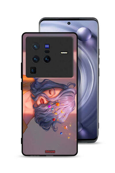 Tolwak Vivo X80 Pro Protective Case Cover Girl And Space Art