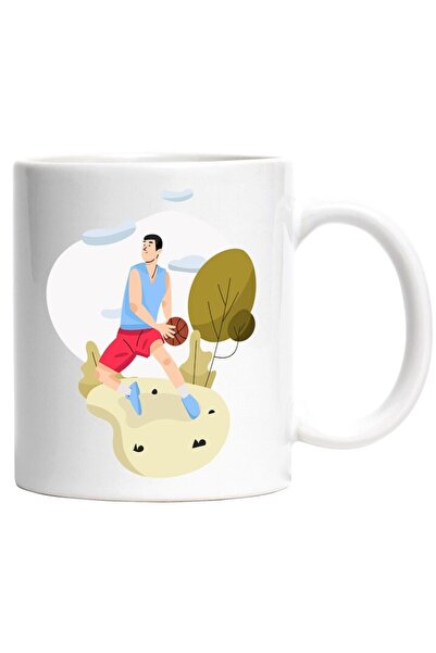 INOVATIX Cana alba personalizata, Basketball, Sport, Minge, Natura, Copaci, N...