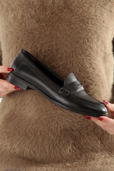 Modabuymus Sanra Black Genuine Leather Soft Ballerina Masculine Shoes