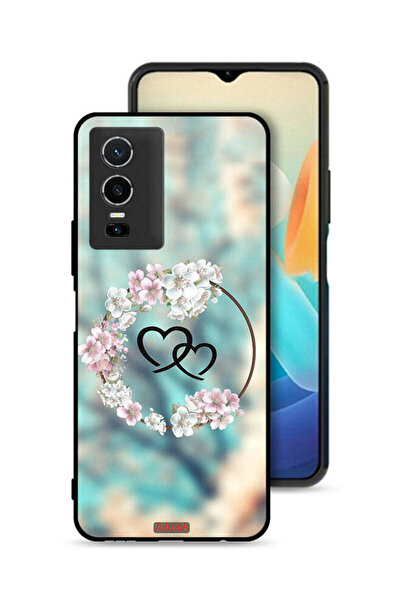 Tolwak غطاء حماية لهاتف Vivo Y76 5G برسومات قلوب ورسومات خواتم