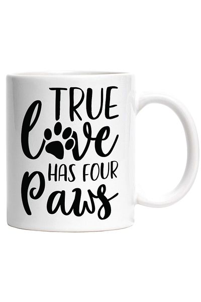 INOVATIX Personalized white mug, True love has four paws - true love has 4 paws, INOVATIX®. 330ml