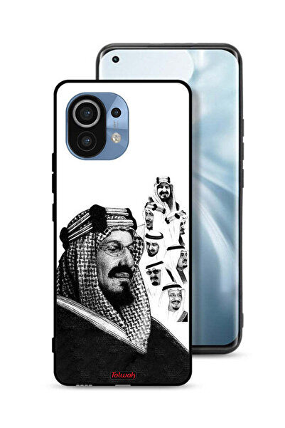 Tolwak غطاء حماية لهاتف شاومي مي 11، ملصق فني أبيض وأسود لملوك المملكة العربي...