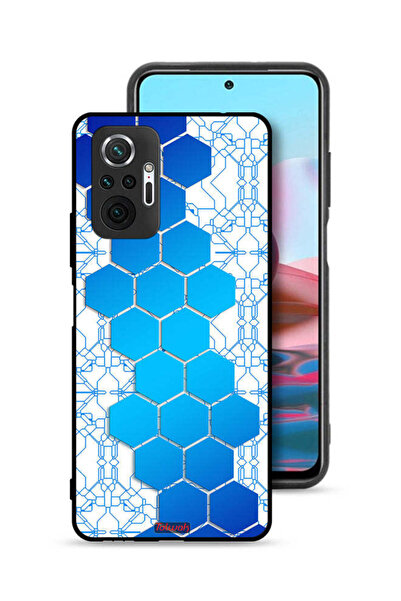 Tolwak غطاء حماية لهاتف شاومي ريدمي نوت 10 برو 4G بنمط شبكة أيقونات سداسية الشكل