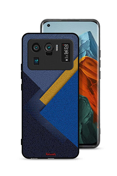 Tolwak غطاء حماية لهاتف شاومي مي 11 ألترا بنقشة مثلثات جلدية