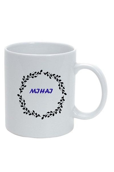 INOVATIX Personalized white mug, Name, white, D1080, INOVATIX®. 330ml