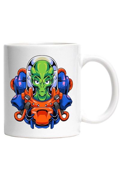 INOVATIX Personalized white mug, Alien, Costume, Space, SF, Technology, INOVATIX®. 330ml