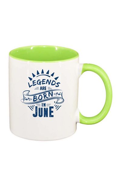 INOVATIX Personalized white mug, Legend, light green interior, D73, INOVATIX®. 330ml
