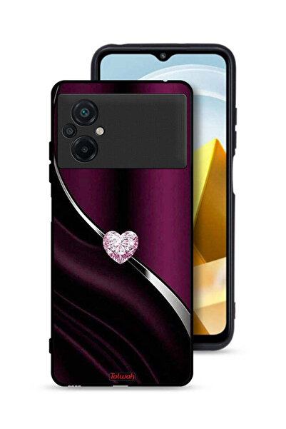 Tolwak غطاء حماية لهاتف Xiaomi Poco M5 4G بتصميم قلب ماسي