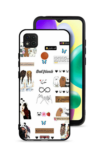 Tolwak Xiaomi Redmi 9C Protective Case Cover Arabic Quotes And Stickers