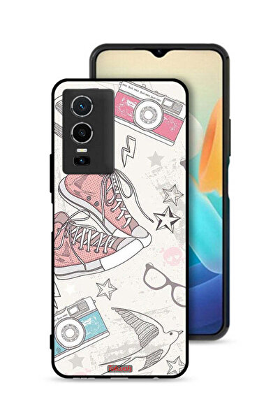 Tolwak غطاء حماية لهاتف Vivo Y76 5G مع حذاء من القماش وفن الكاميرا