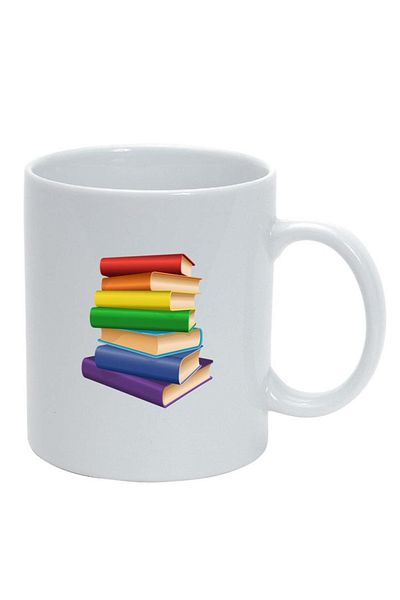 INOVATIX Personalized white mug, Book, white, D241, INOVATIX®. 330ml