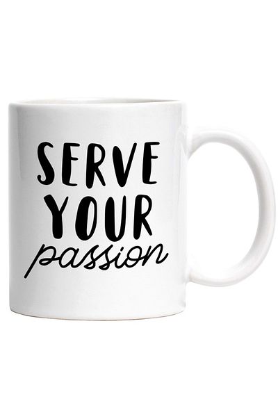 INOVATIX Personalized white mug, ul Serve your passion - serve your passion, INOVATIX®. 330ml
