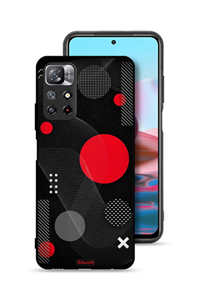 Tolwak غطاء حماية لهاتف شاومي ريدمي نوت 11 4G بنمط دائري ومتقاطع