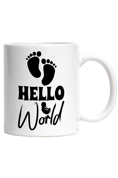 INOVATIX Personalized white mug, a baby and Hello world - take care baby, INOVATIX®. 330ml
