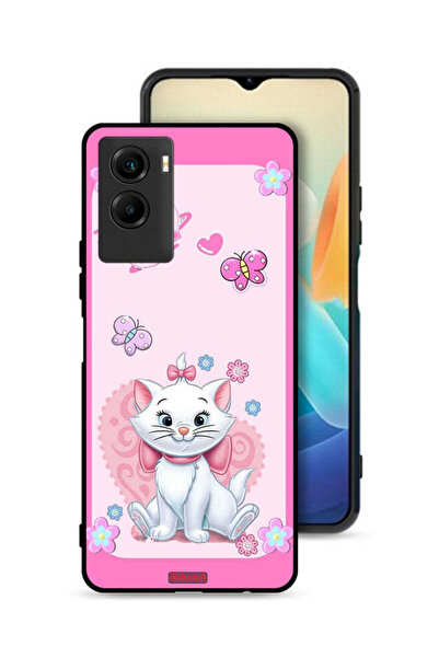 Tolwak Vivo Y55s 5G (2021) Protective Case Cover Cute Lady Cat