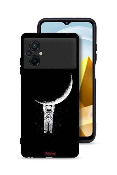 Tolwak Xiaomi Poco M5 4G Protective Case Cover Hanging From Moon