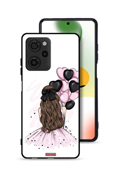 Tolwak غطاء حماية لهاتف شاومي بوكو X5 برو، يحمل صورة فتاة تحمل بالونات
