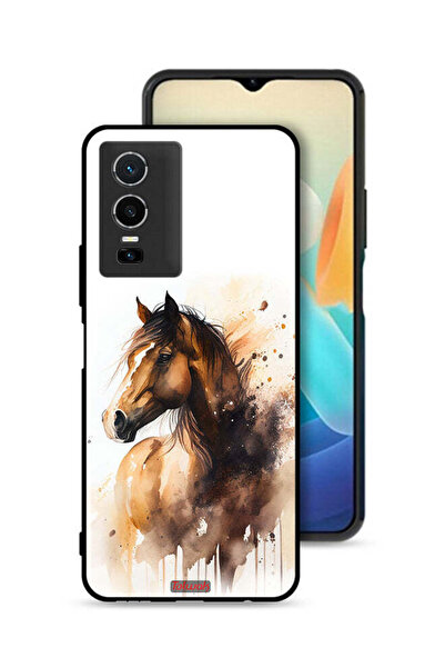 Tolwak Vivo Y76 5G Protective Case Cover Horse Abstract Art