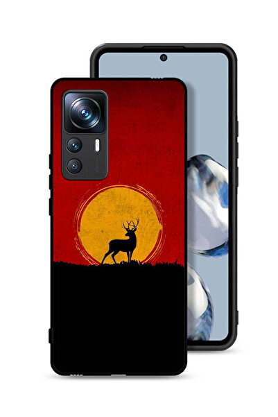 Tolwak غطاء حماية لهاتف شاومي 12T Pro برسومات الغزال والقمر