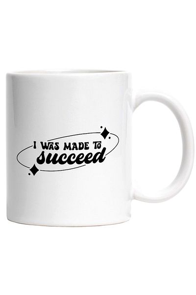 INOVATIX Personalized white mug, I am made to succeed - ambition, will, INOVATIX®. 330ml