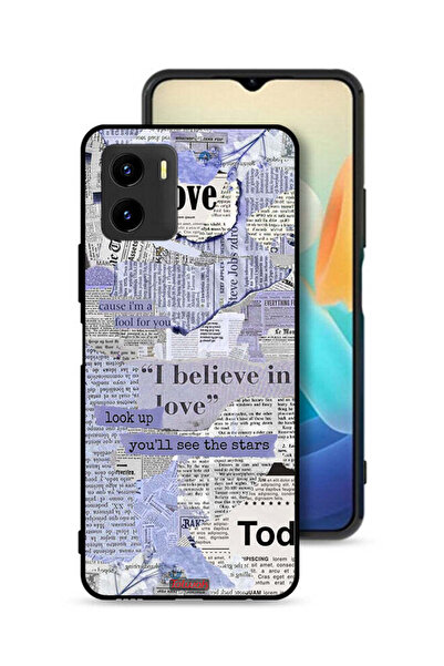 Tolwak غطاء حماية لهاتف Vivo Y15s بنقشة صحف