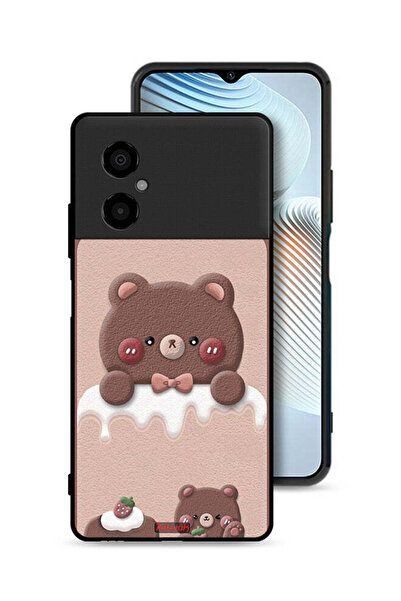 Tolwak غطاء حماية لهاتف شاومي بوكو M4 5G - دب الفراولة