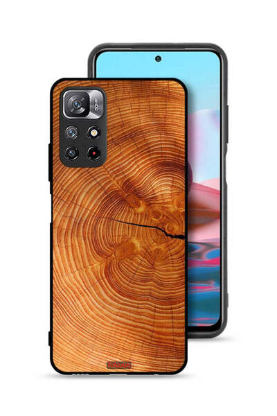 Tolwak غطاء حماية لهاتف شاومي ريدمي نوت 11 4G مصنوع من الخشب المتصدع