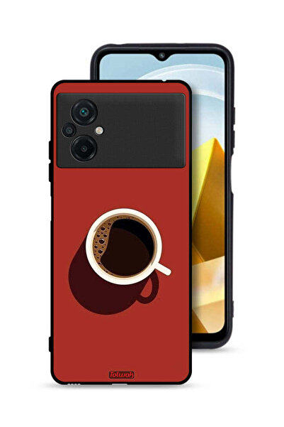 Tolwak Xiaomi Poco M5 4G Protective Case Cover Coffee Cup Art