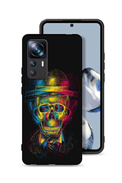 Tolwak غطاء حماية Xiaomi 12T Pro بتصميم جمجمة وقبعة ملونة وفن خيالي
