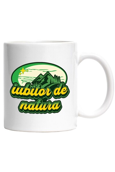 INOVATIX Cana alba personalizata, iubitor de natura munti drumetie camping, INOVATIX®. 330ml