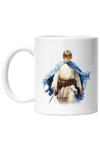 INOVATIX Personalized white mug, Luke Skywalker, Fictional Character, Movie, Star Wars, INOVATIX®. 330ml
