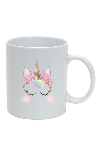 INOVATIX Cana alba personalizata, Unicorn, alb, D1431, INOVATIX®. 330ml