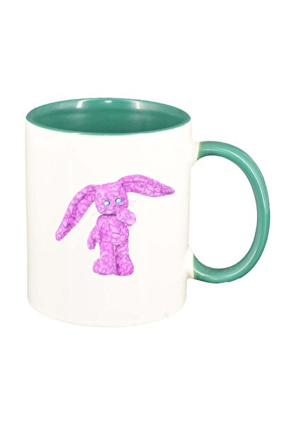 INOVATIX Cana alba personalizata, Ροζ Κουνελάκι, εσωτερικό πράσινο, D999, INO...