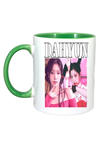 INOVATIX Cana Alba Personalizata, Formatia/trupa Dahyun, Maner Si Interior Verde, ®. 330ml