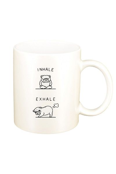 INOVATIX Personalized white mug, Inhale exhale, D1451, INOVATIX®. 330ml