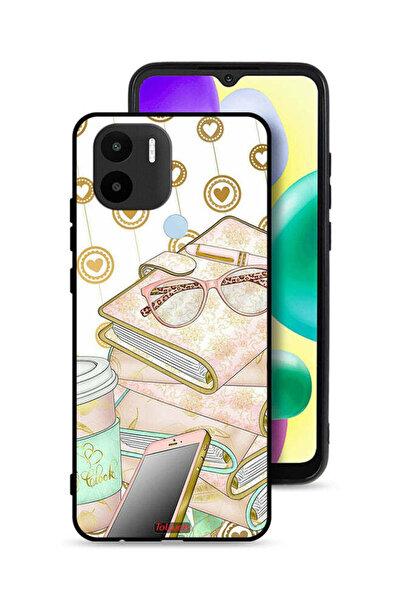 Tolwak غطاء حماية لهاتف Xiaomi Redmi A1 Plus بتصميم نظارات على شكل كتب