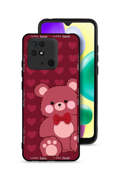 Tolwak غطاء حماية لهاتف شاومي ريدمي 10 سي - الدب المحظوظ