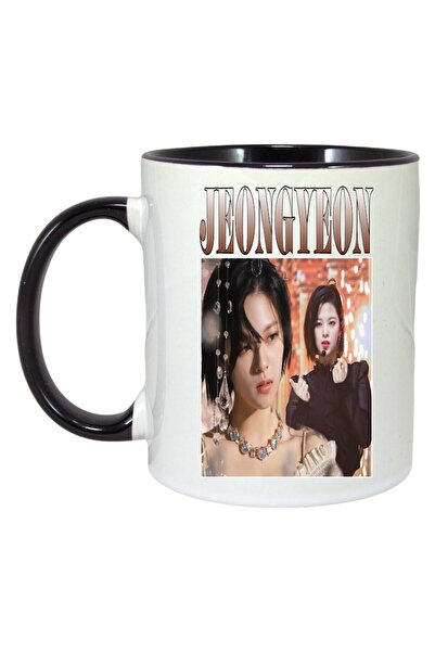 INOVATIX Cana Alba Personalizata, Formatia/trupa J-hope, Maner Si Interior Negru, ®. 330ml