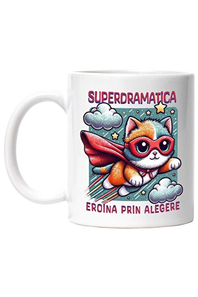 INOVATIX Cana alba personalizata, Super Dramatica, SuperErou, Eroina Prin Ale...