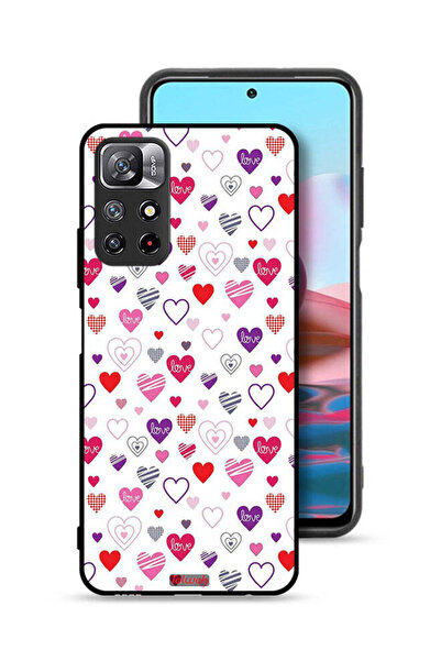 Tolwak غطاء حماية لهاتف شاومي ريدمي نوت 11 4G بنقشة قلوب