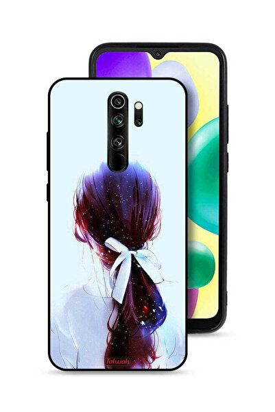 Tolwak غطاء حماية شاومي ريدمي نوت 8 برو مع ربطة شعر وفن فتاة
