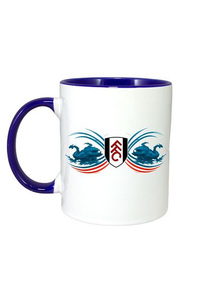 INOVATIX Cana Alba Personalizata, Fulham Fc Anglia, Maner Si Interior Albastru, ®. 330ml