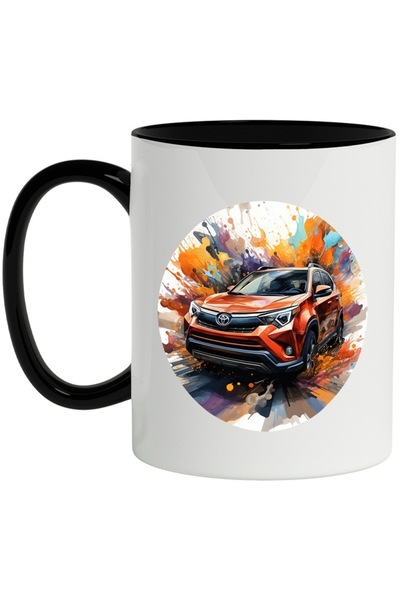 INOVATIX Cana alba personalizata, Masina, Toyota, Brand, Cerc, Abstract, cu M...