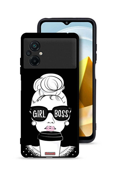 Tolwak Xiaomi Poco M5 4G Protective Case Cover Girl Boss