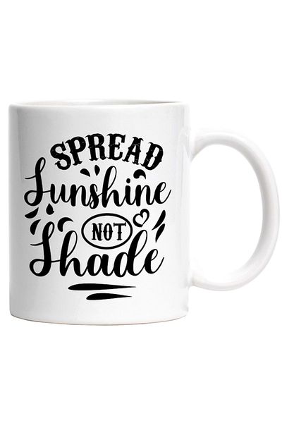 INOVATIX Personalized white mug, "Spread the sunshine, not the shadow", INOVATIX®. 330ml
