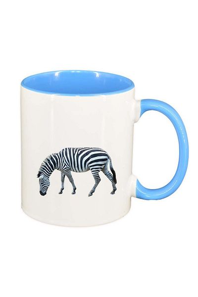 INOVATIX Cana alba personalizata, Zebra, interior albastru, D204, INOVATIX®. 330ml