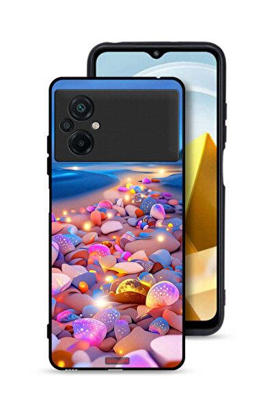Tolwak Xiaomi Poco M5 4G Protective Case Cover Stones Art