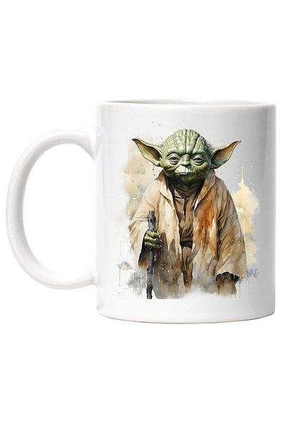 INOVATIX Personalized white mug, Yoda, Jedi, Star Wars, SF, Character, Master, Character, INOVATIX®. 330ml