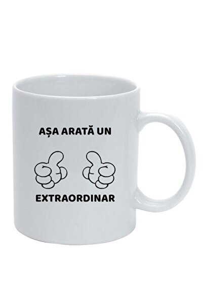 INOVATIX Cana alba personalizata, Extraordinar, alb, D90, INOVATIX®. 330ml